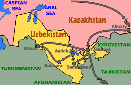 Pic of Map of Central Asia